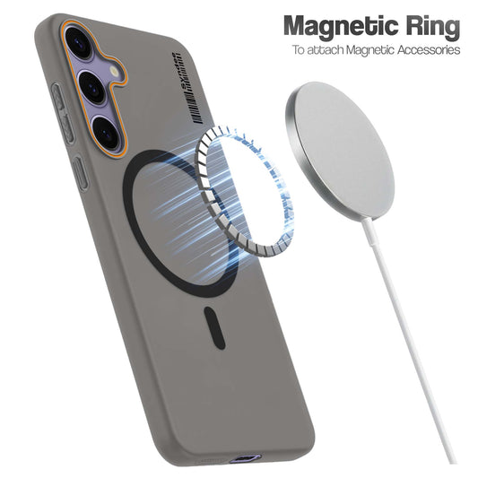 Colourful Frosted Matte Wireless Charging Support Back Cover Case for Samsung S25 Plus 5G With Raised Camera Protection