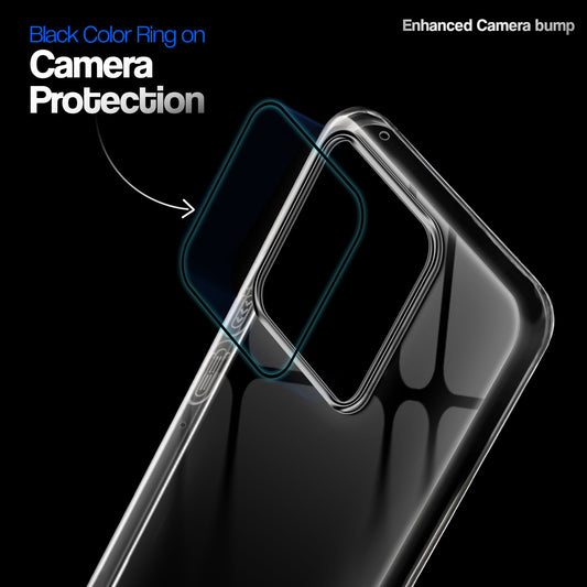 Crystal Clear Anti-Yellow Transparent Back Cover Case With Camera Ring Protection For Motorola Moto Edge 60 Fusion 5G