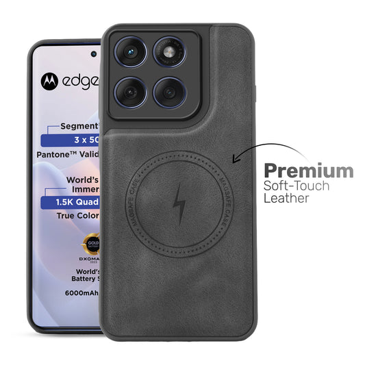 Refined PU Leather Case for Motorola Moto Edge 60 Pro 5G