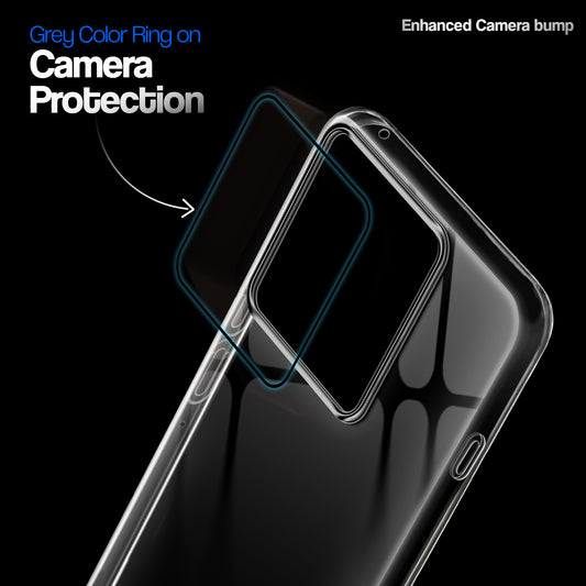 Crystal Clear Anti-Yellow Transparent Back Cover Case With Camera Ring Protection for Motorola Moto Edge 60 Pro 5G