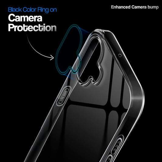 Crystal Clear Anti-Yellow Transparent Back Cover Case With Camera Ring Protection for CMF Phone 1