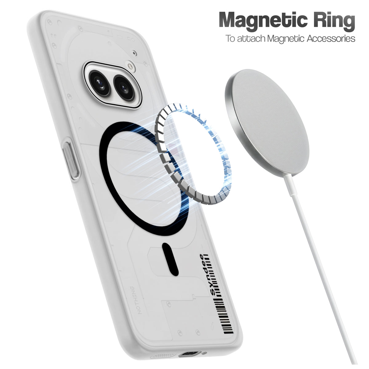 Frosted Sleek Matte Wireless Charging Support Back Cover Case for Nothing Phone 2A With Raised Camera Protection
