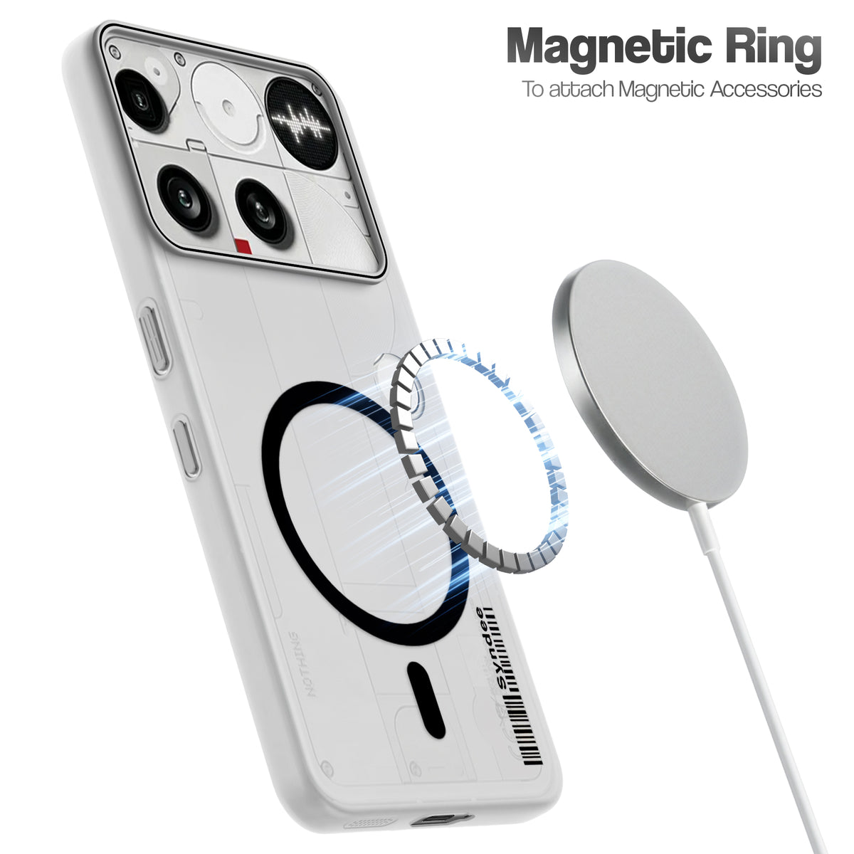 Frosted Sleek Matte Wireless Charging Support Back Cover Case for Nothing Phone 3 5G With Raised Camera Protection