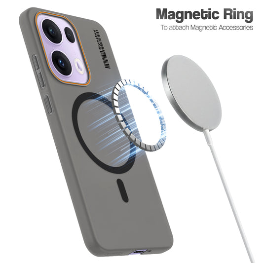 Colourful Frosted Matte Wireless Charging Support Back Cover Case for Oppo Reno 13 Pro 5G With Raised Camera Protection