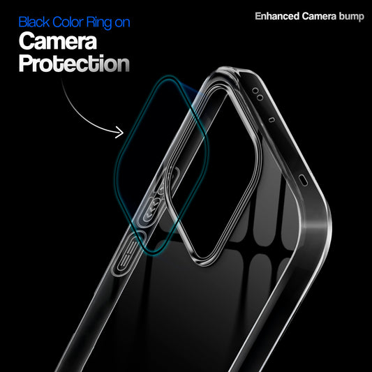 Crystal Clear Anti-Yellow Transparent Back Cover Case With Camera Ring Protection for Oppo Reno 14 Pro 5G