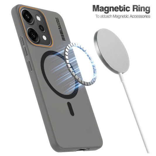 Colourful Frosted Matte Wireless Charging Support Back Cover Case for Oppo Reno 14 Pro 5G With Raised Camera Protection