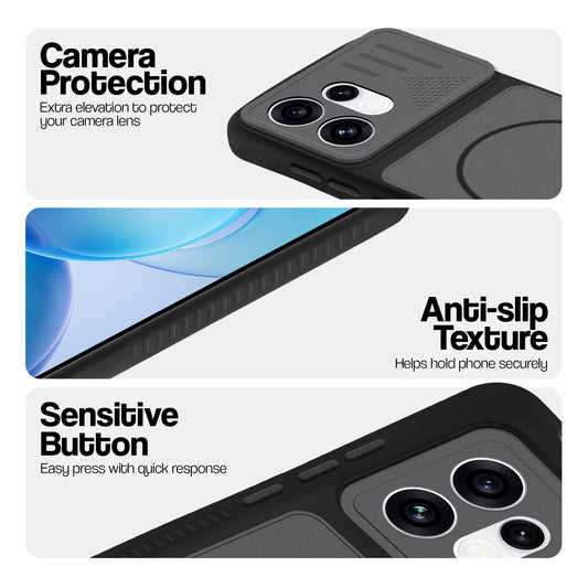 Dual Tone Silicone Grip Back Cover with Camera Protection for Oppo Reno 16 5G