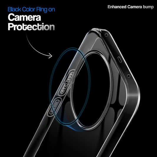 Crystal Clear Anti-Yellow Transparent Back Cover Case With Camera Ring Protection for Oppo F29 Pro 5G