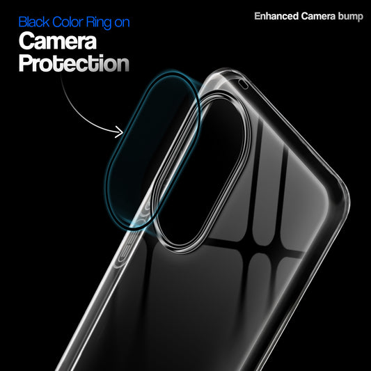 Crystal Clear Anti-Yellow Transparent Back Cover Case With Camera Ring Protection for Oppo Reno 10 Pro 5G