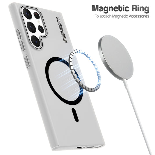 Frosted Sleek Matte Wireless Charging Support Back Cover Case For Samsung S22 Ultra 5G With Raised Camera Protection