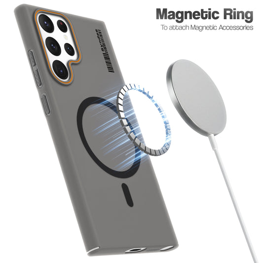 Colourful Frosted Matte Wireless Charging Support Back Cover Case for Samsung S22 Ultra 5G With Raised Camera Protection