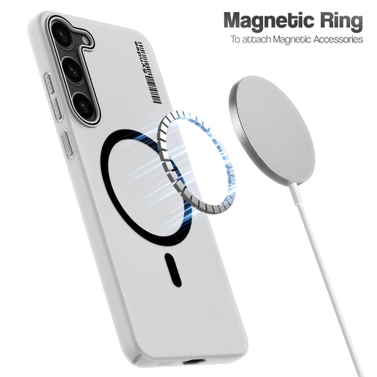 Frosted Sleek Matte Wireless Charging Support Back Cover Case For Samsung S23 5G With Raised Camera Protection