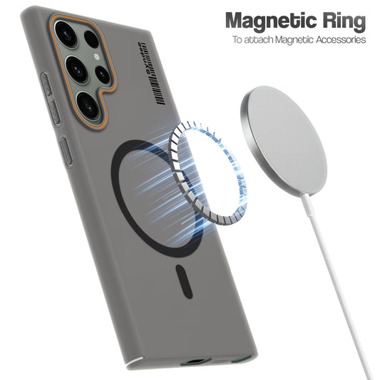 Colourful Frosted Matte Wireless Charging Support Back Cover Case for Samsung S23 Ultra 5G With Raised Camera Protection