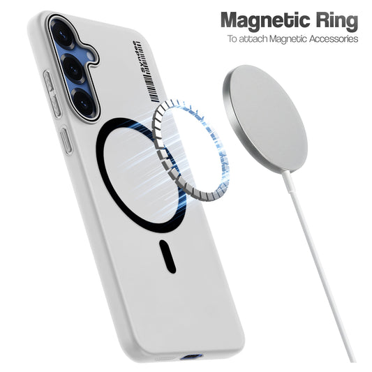 Frosted Sleek Matte Wireless Charging Support Back Cover Case For Samsung S25 5G With Raised Camera Protection