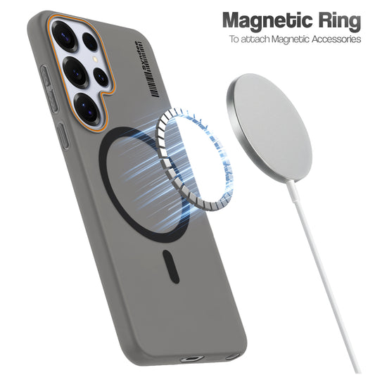 Colourful Frosted Matte Wireless Charging Support Back Cover Case for Samsung S25 Ultra 5G With Raised Camera Protection