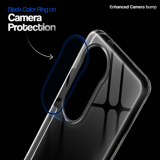 Crystal Clear Anti-Yellow Transparent Back Cover Case With Camera Ring Protection for Vivo V60 5G