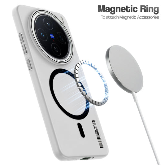 Frosted Sleek Matte Wireless Charging Support Back Cover Case for Vivo X200 5G With Raised Camera Protection