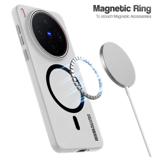 Frosted Sleek Matte Wireless Charging Support Back Cover Case for Vivo X300 5G With Raised Camera Protection