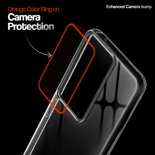 Crystal Clear Anti-Yellow Transparent Back Cover Case With Camera Ring Protection for Vivo V29 Pro 5G