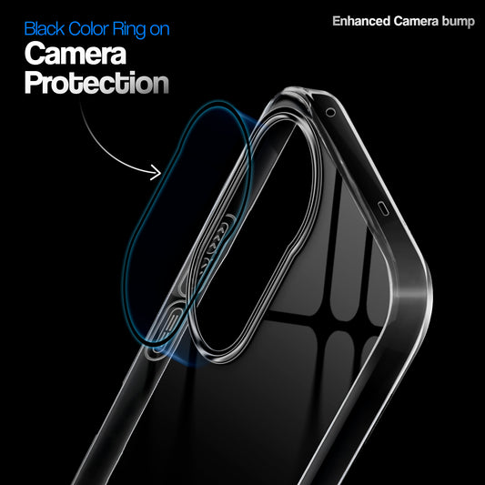 Crystal Clear Anti-Yellow Transparent Back Cover Case With Camera Ring Protection for Vivo V50e 5G