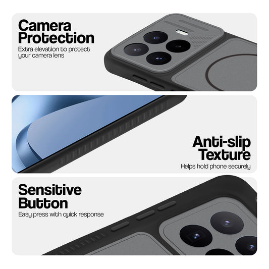 Dual Tone Silicone Grip Back Cover with Camera Protection for Xiaomi 17T 5G