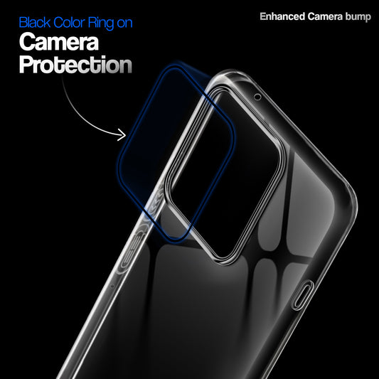 Crystal Clear Anti-Yellow Transparent Back Cover Case With Camera Ring Protection for Motorola Moto Edge 70 5G