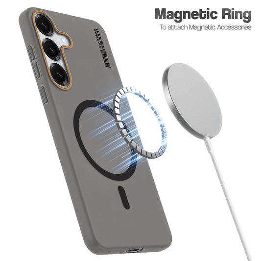Colourful Frosted Matte Wireless Charging Support Back Cover Case for Samsung S25 5G With Raised Camera Protection