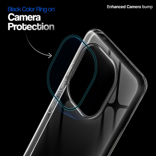 Crystal Clear Anti-Yellow Transparent Back Cover Case With Camera Ring Protection for iQOO Z9s Pro 5G