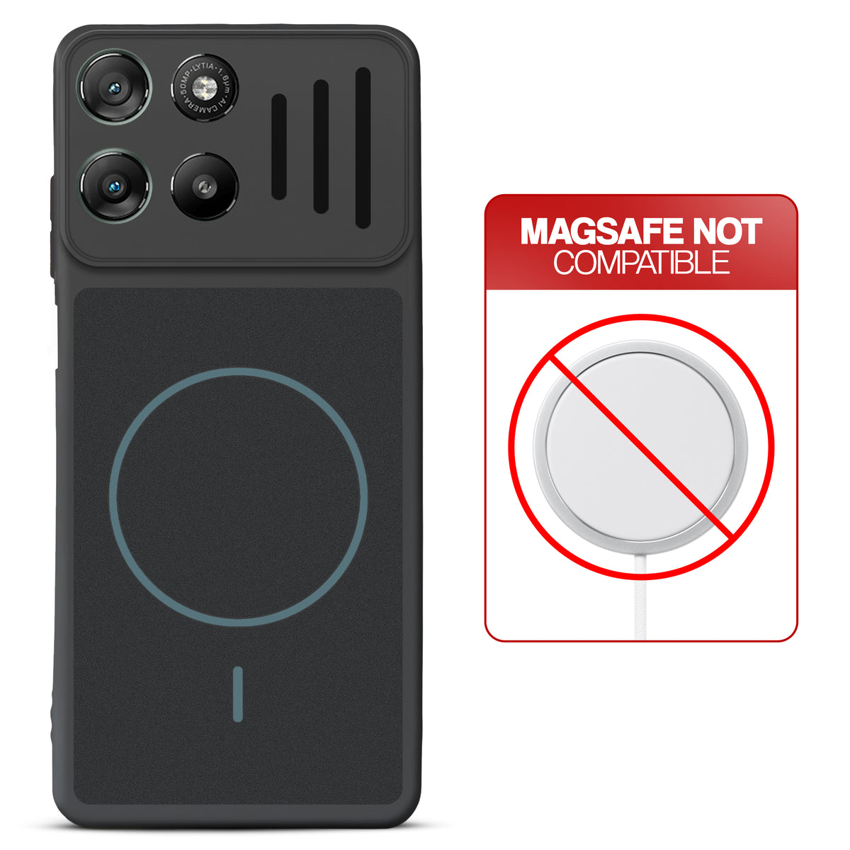 Dual Tone Silicone Grip Back Cover with Camera Protection for Motorola G57 Power 5G