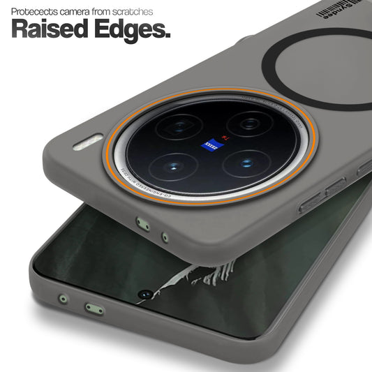 Colourful Frosted Matte Wireless Charging Support Back Cover Case for Vivo X200 5G With Raised Camera Protection