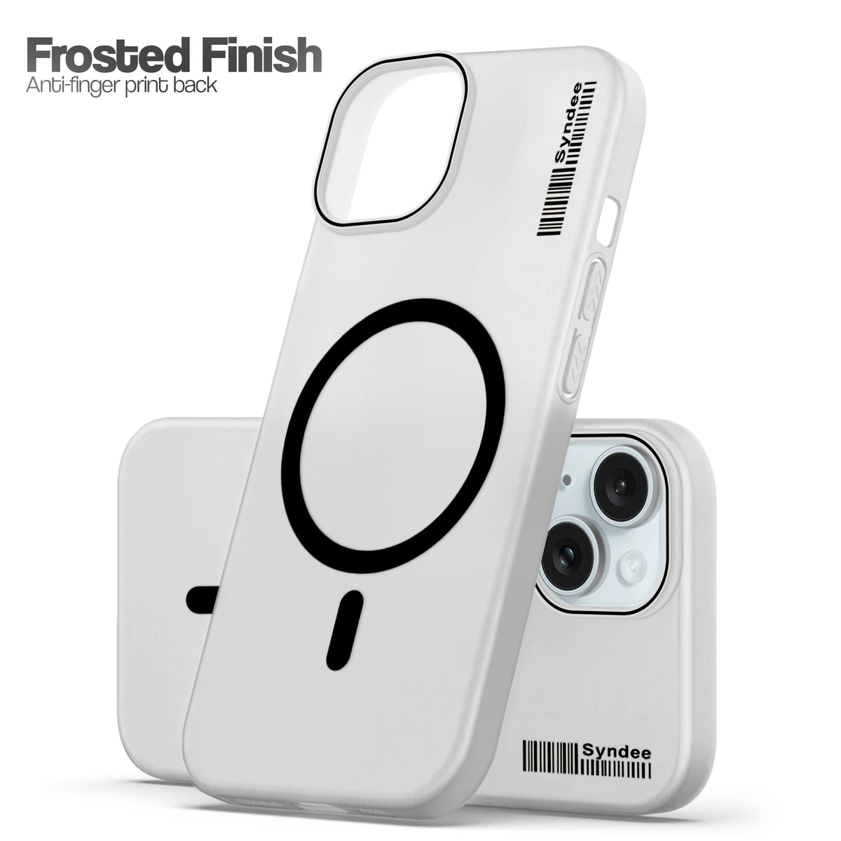 Frosted Sleek Matte Wireless Charging Support Back Cover Case For Apple iPhone 15 Plus With Raised Camera Protection