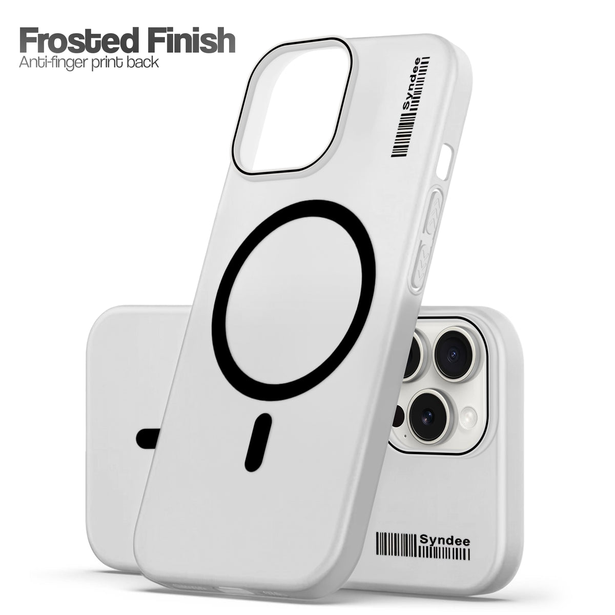 Frosted Sleek Matte Wireless Charging Support Back Cover Case For Apple iPhone 15 Pro Max With Raised Camera Protection