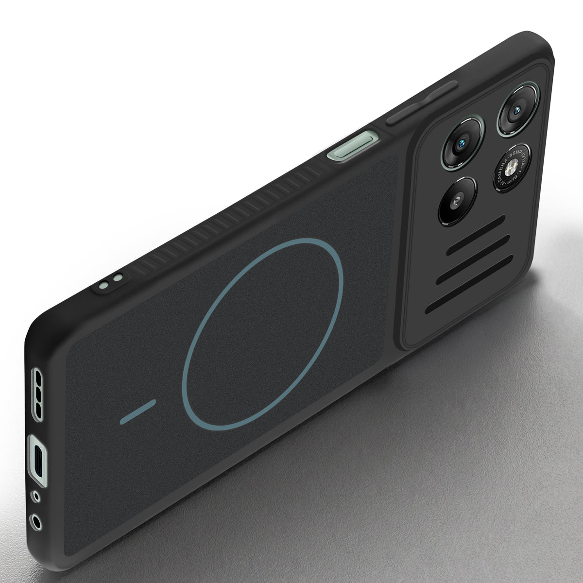 Dual Tone Silicone Grip Back Cover with Camera Protection for Motorola G57 Power 5G