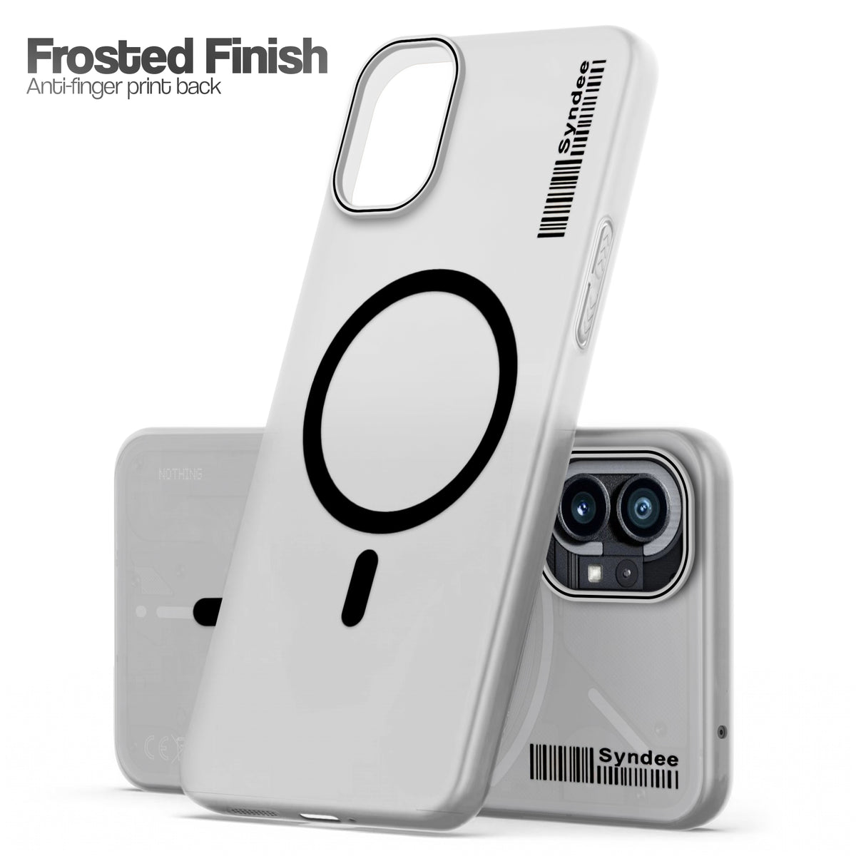 Frosted Sleek Matte Wireless Charging Support Back Cover Case for Nothing Phone 1 With Raised Camera Protection