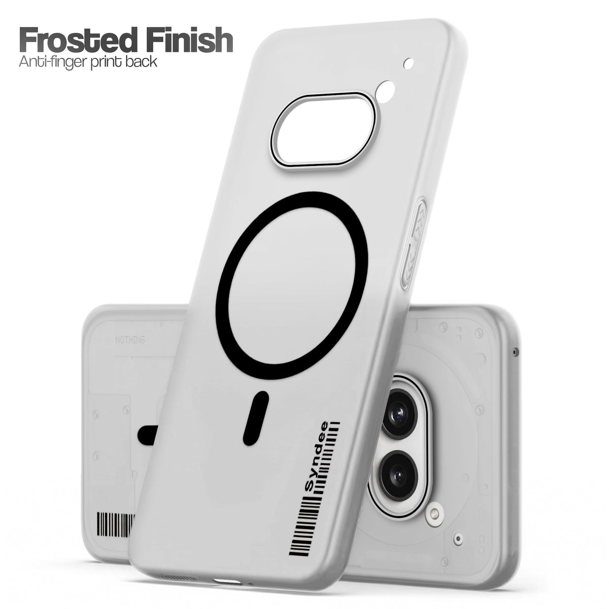 Frosted Sleek Matte Wireless Charging Support Back Cover Case for Nothing Phone 2A With Raised Camera Protection