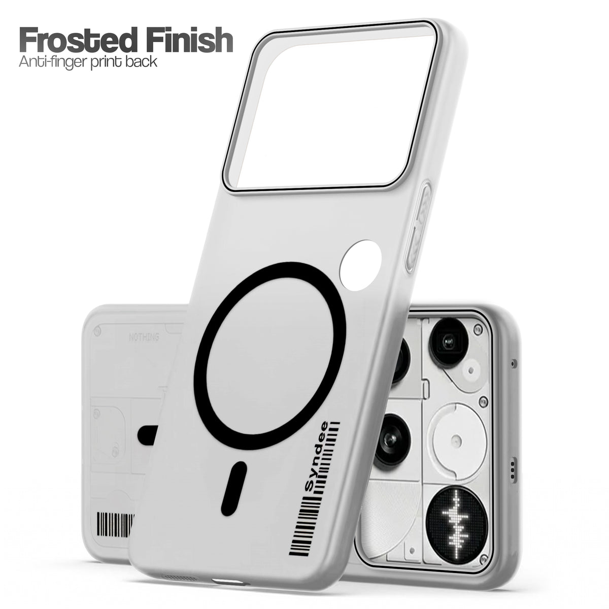 Frosted Sleek Matte Wireless Charging Support Back Cover Case for Nothing Phone 3 5G With Raised Camera Protection