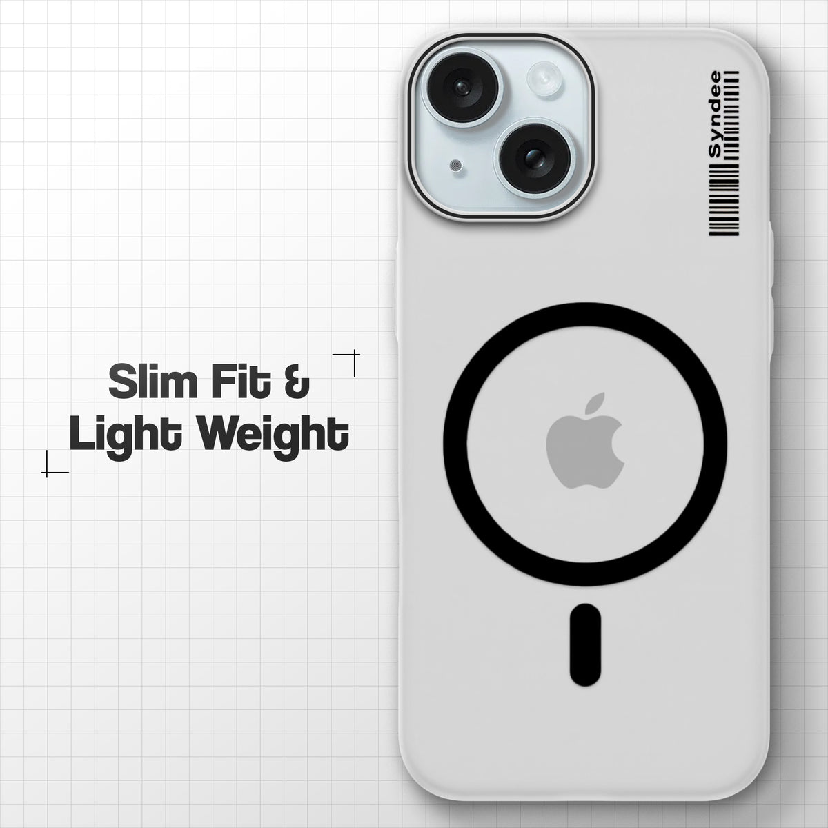 Frosted Sleek Matte Wireless Charging Support Back Cover Case For Apple iPhone 15 Plus With Raised Camera Protection