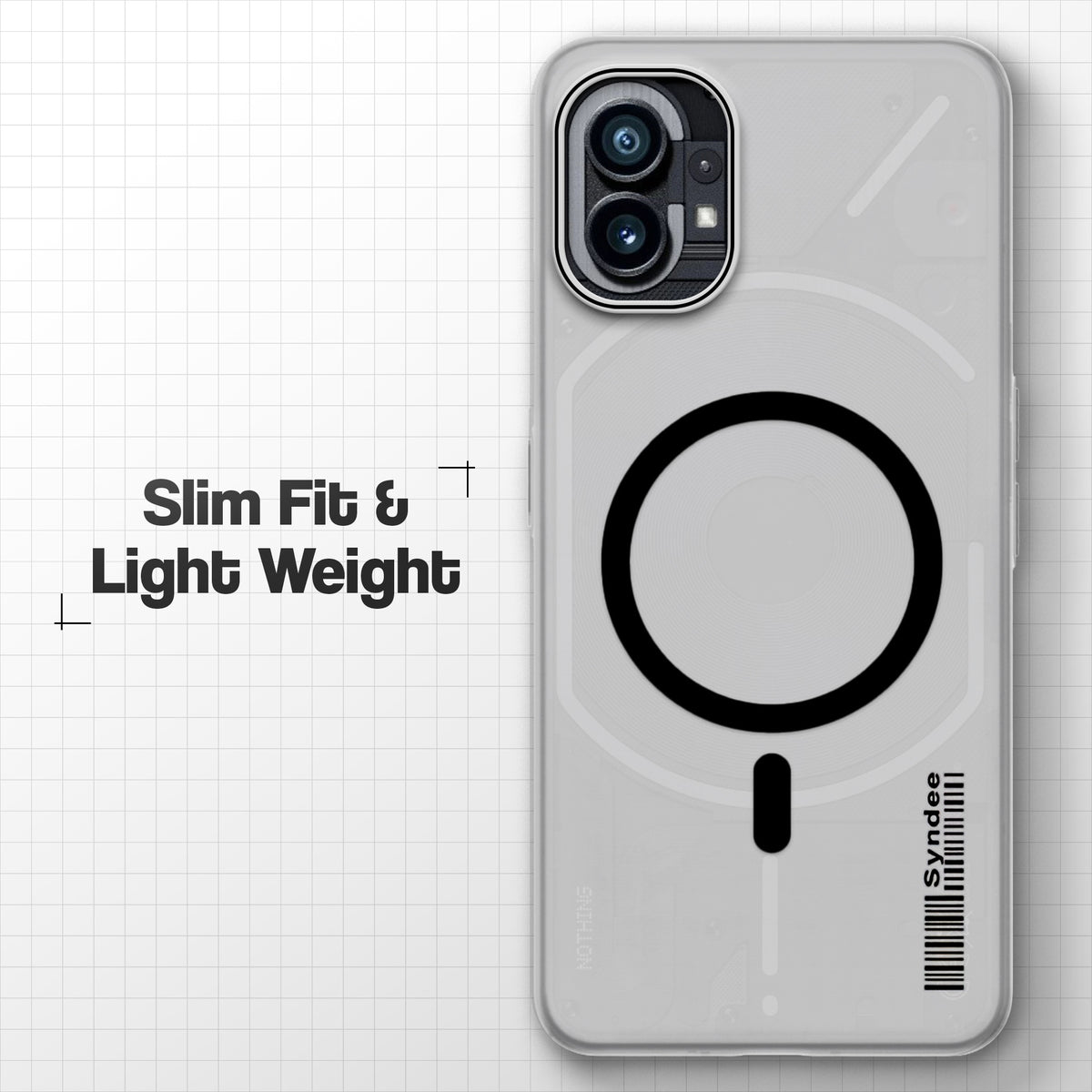 Frosted Sleek Matte Wireless Charging Support Back Cover Case for Nothing Phone 1 With Raised Camera Protection