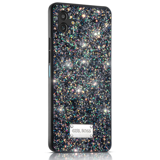 Sparkling Glitter Sequin Case with Camera Shield Back Cover For Samsung M13 5G