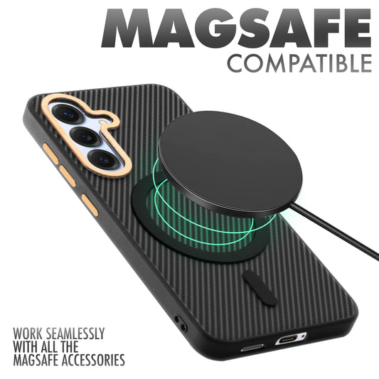 MagSafe Ready Checks Printed Back Case For Samsung S24 5G with Enhanced Grip