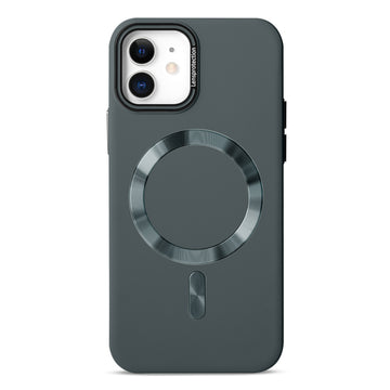 Smooth Silicone Finish Hard Back Wireless Charging Support Compatible Case for Apple iPhone 12 With Camera Protection