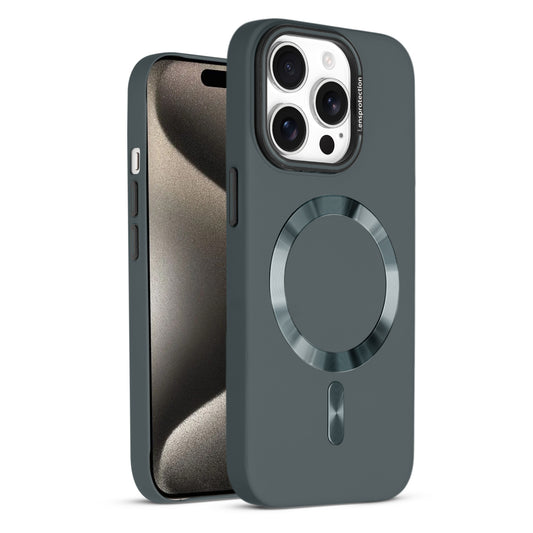 Smooth Silicone Finish Hard Back MagSafe Compatible Case for Apple iPhone 15 Pro Max With Camera Protection