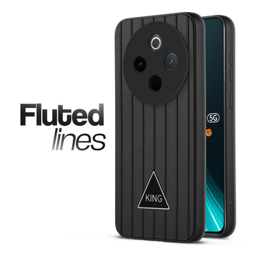 Glossy Matte Line Texture Back Cover for Vivo T4 5G