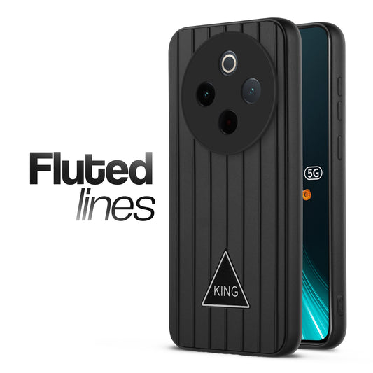 Glossy Matte Line Texture Back Cover for Vivo T4 5G