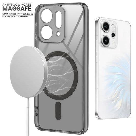 Colored Transparent Anti-Yellowing Magsafe Case For Oppo Reno 14 Pro 5G