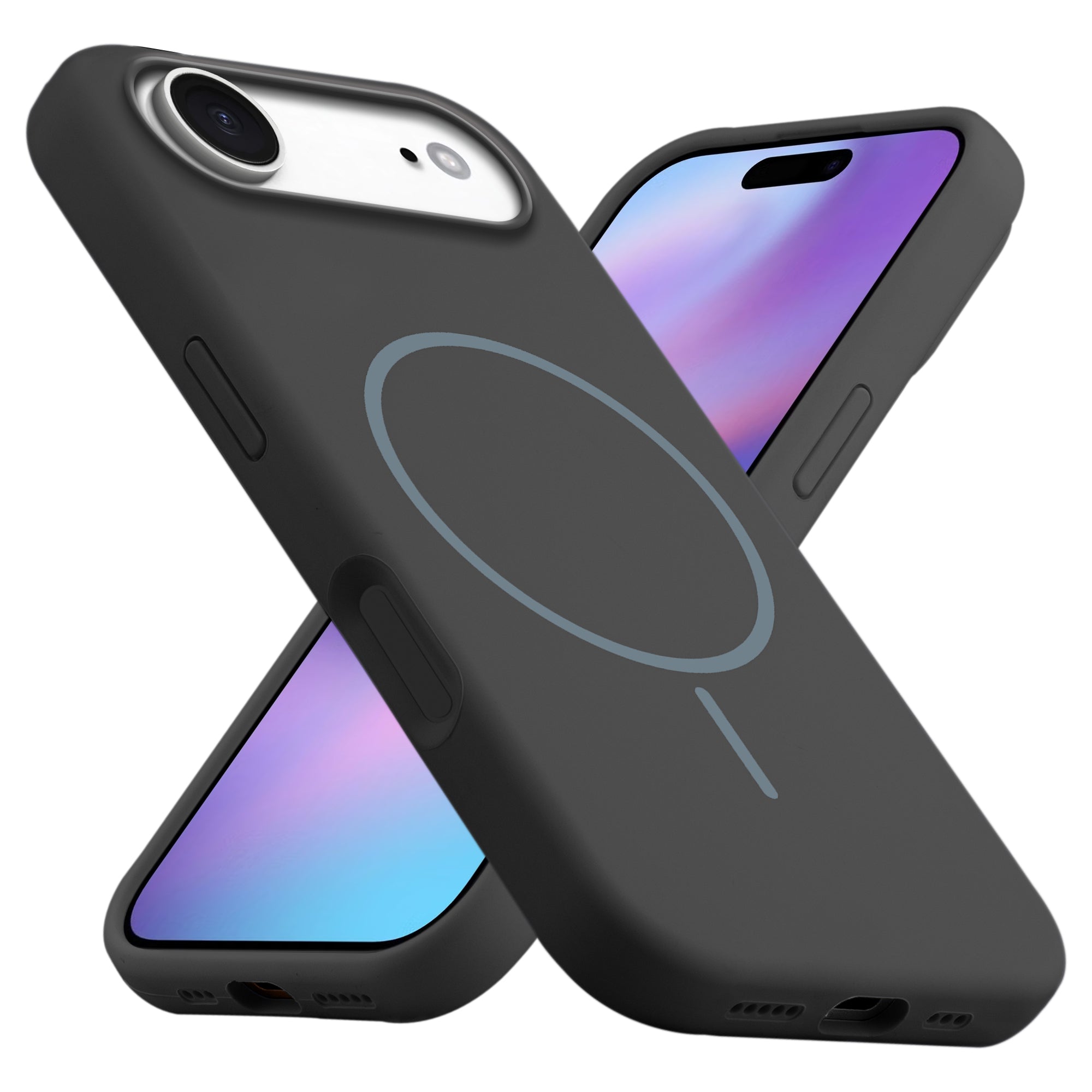 Liquid Silicon With Microfiber Lining Back Case For Apple iPhone 17 Air (MagSafe Compatible)