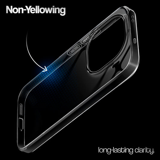 Crystal Clear Anti-Yellow Transparent Back Cover Case With Camera Ring Protection for iQOO 12 5G