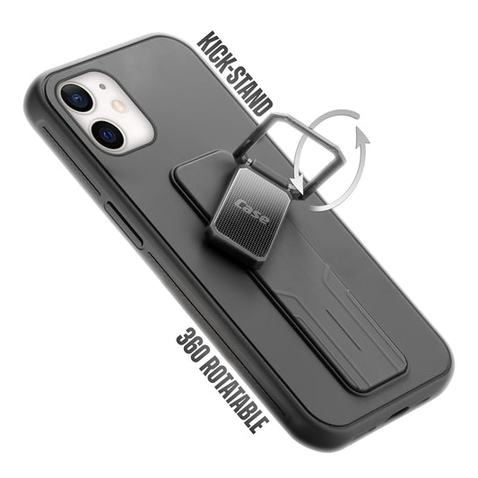 Premium Silicone Case with Metal Kickstand and Camera Protection Back Cover For Apple iPhone 11