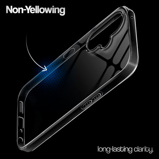 Crystal Clear Anti-Yellow Transparent Back Cover Case With Camera Ring Protection for OnePlus Nord CE 3 Lite 5G