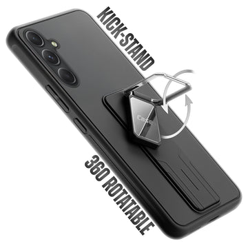 Premium Silicone Case with Metal Kickstand and Camera Protection Back Cover For Samsung A54 5G